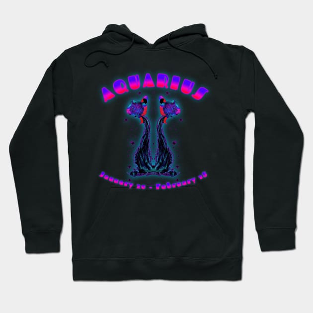 Aquarius 4b Purple Hoodie by Boogie 72